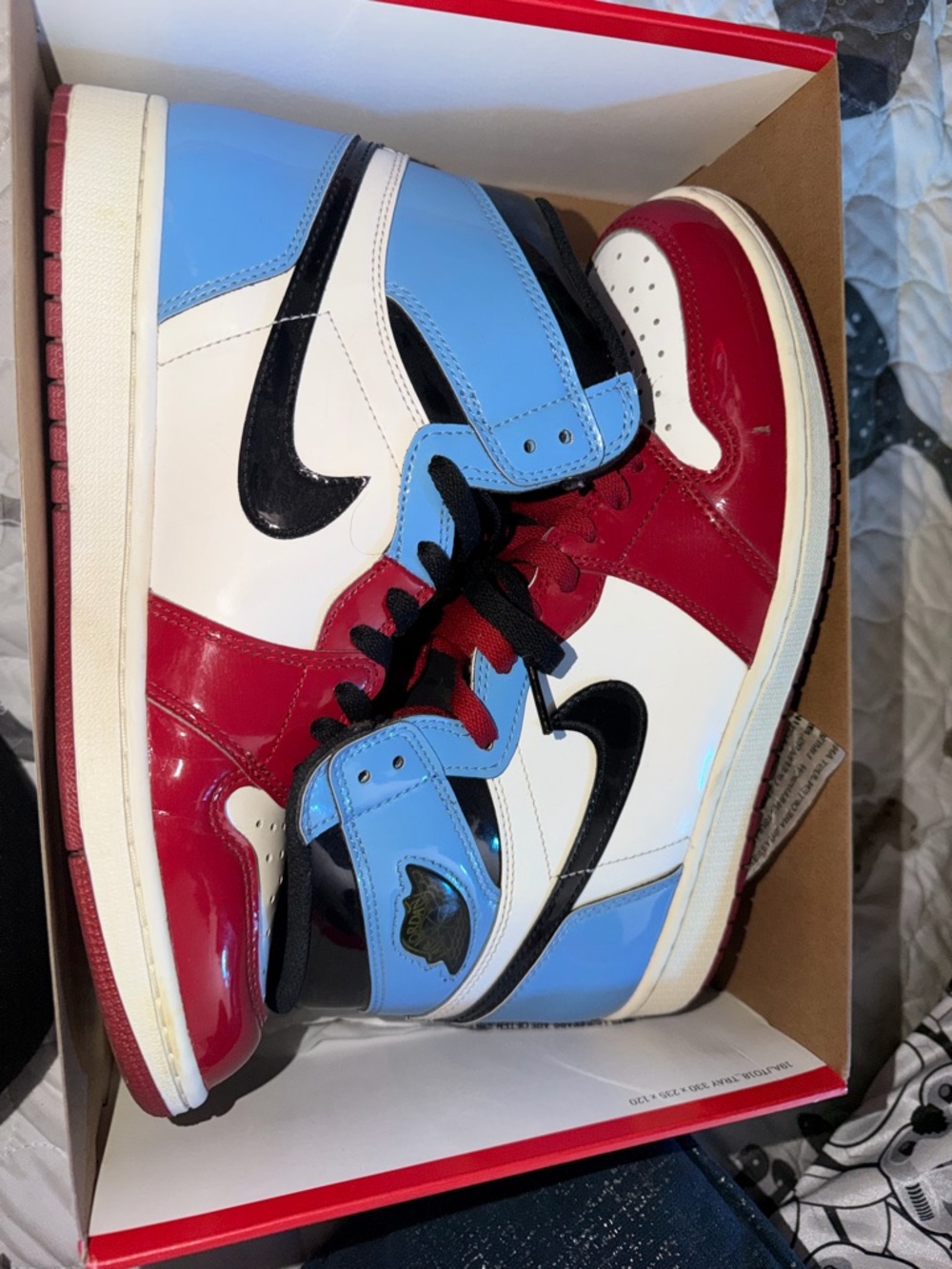 Nike Red & Black Jordan Shoe Box with Label